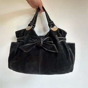 Kooba “Elisha” Black Suede Hobo Handbag